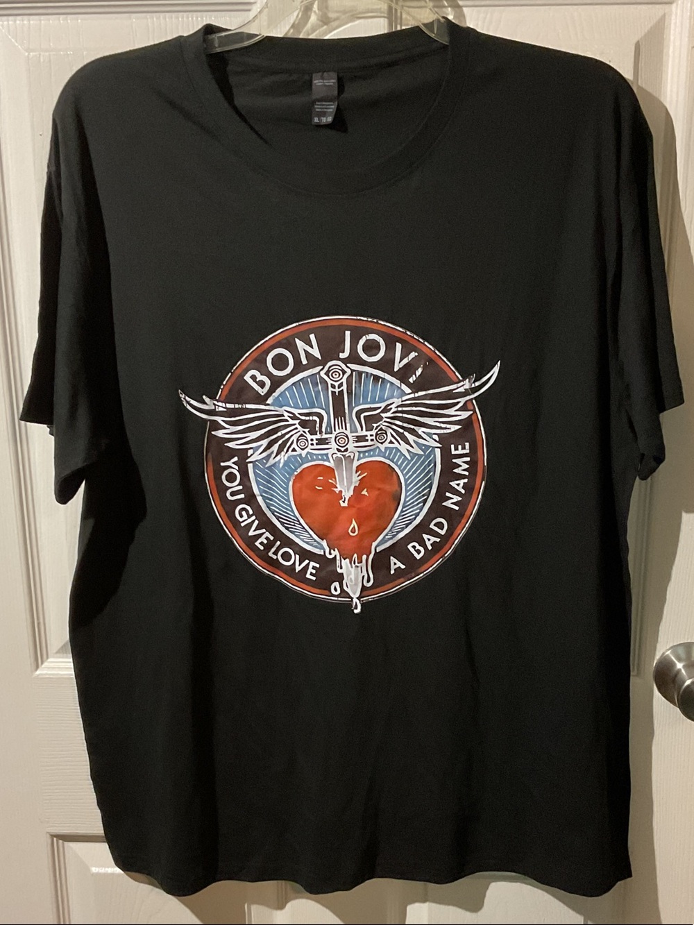 Bon Jovi Black Short-Sleeve Graphic Band Tee
